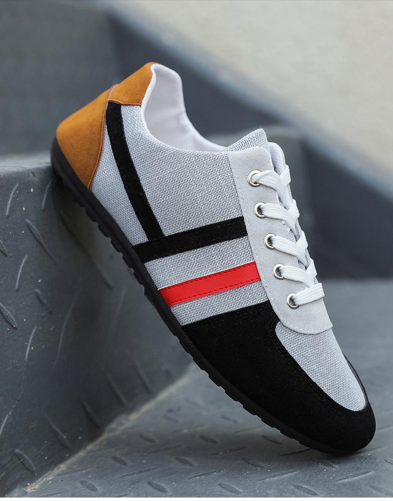 Product Introduction of Men's Casual Shoes Korean Fashion All-Matching Gommino Breathable Work Shoes 1