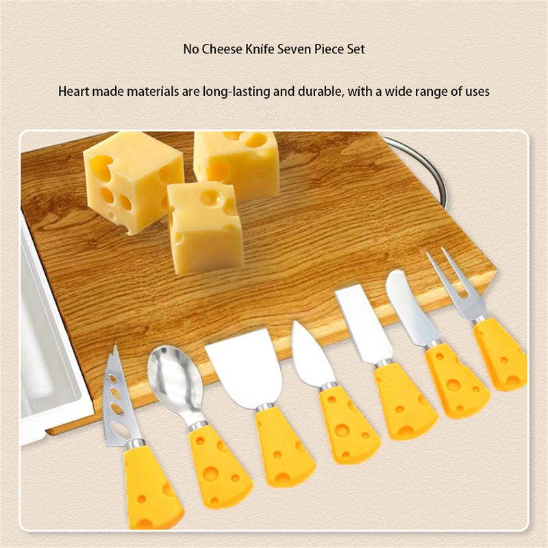 Product Introduction of Dao Phết Phô Mai, 7 Món, Thép Không Gỉ, Tay Cầm Màu Vàng, Dụng Cụ Phết Phô Mai Bánh Trung Thu, Bộ Đồ Dùng Nhà Bếp, Dụng Cụ Làm Bánh Pizza Và Trái Cây, Thiết Kế Cô Gái Hoạt Hình Dễ Thương, Yêu Thích Của Các Bữa Tiệc 20