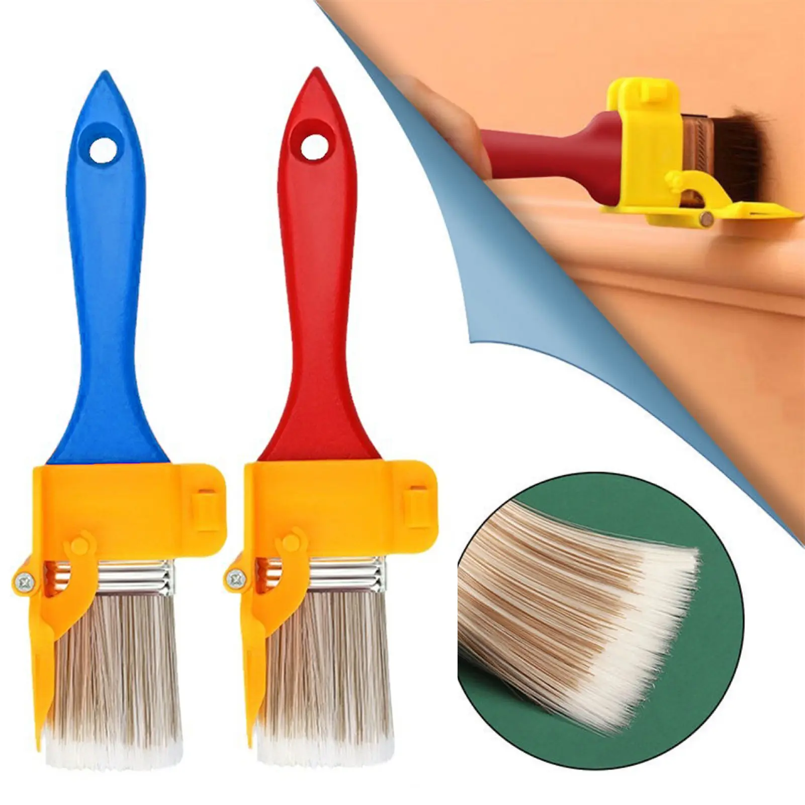 Htfrnpo Color Separation Artifact Art Brush Paint Brush with Wooden Handle Soft Flexible Bristles Oil Painting Paint Brush Accessories