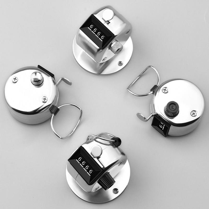 Bộ đếm cơ khí, Cầm Tay, 4 chữ số, Cầm Tay, Bộ đếm kim loại, Bộ đếm Clicker tổng hợp, Thích hợp cho kho 3