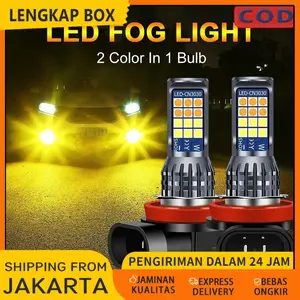 Lampu LED Putih H11 Two Color 24SMD untuk Headlight  Lampu Kabut LED Putih H11 Dua Warna 24SMD Untuk Mobil Headlight Fog lamp Mobil Lampu Depan 3030 SMD 12-24V Anti Kabut Untuk Mobil Fog Lamp