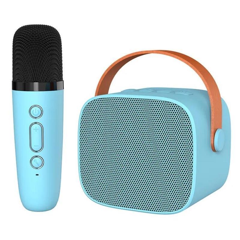 Loa bluetooth karaoke mini P2-K1 mẫu mới nhỏ gọn, tặng micro không dây biến đổi giọng nói - Hàng nhập khẩu cao cấp Củ Loa Nghe Nhạc Kem 5