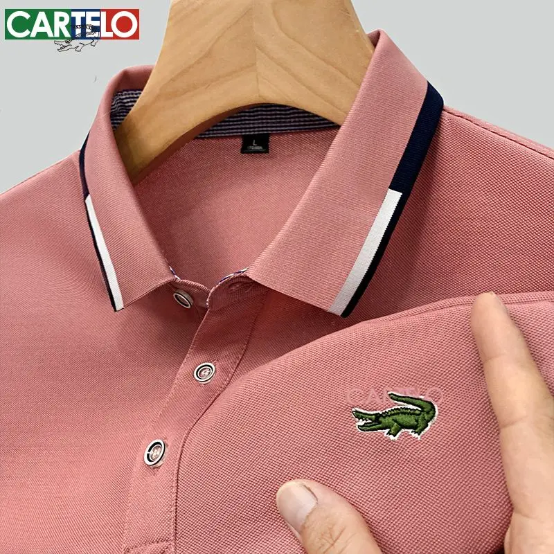Crocodile Polo Shirts for Men Embroiders Polo Shirts Plus Size Tshirts
