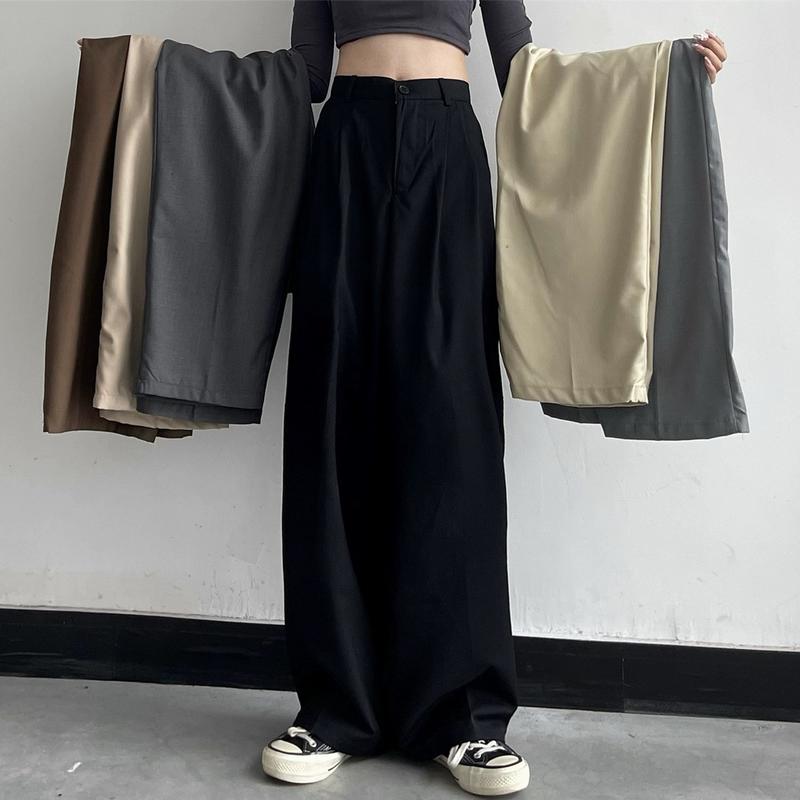 Quần tây ống rộng MRS ống siêu rộng MRQ013G Nữ Voi Women Pants Ong Nâu