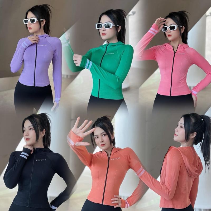 [36-58kg] Áo Khoác Thể Thao Nữ Form Ôm Body Mẫu Mới 2S. Áo Khoác Nữ Tập Gym, Yoga Vải Mỏng, Nhẹ, Mát, Ôm Và Bền [TL-SA] Đồng Sport
