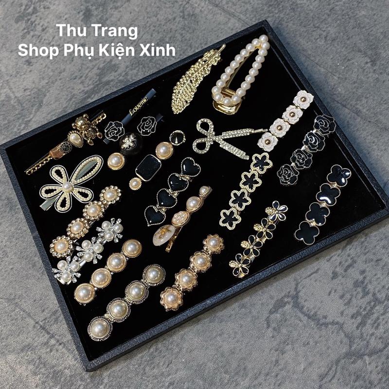Set 20 kẹp tóc đính đá đính ngọc trai phong cách Hàn Quốc sang chảnh , quý phái cho các nàng
