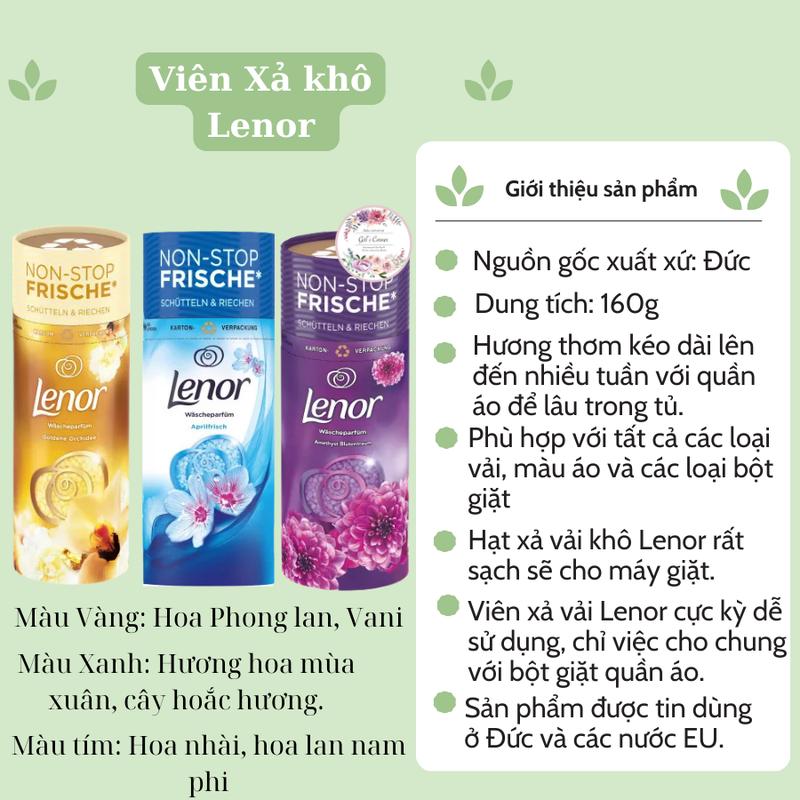 Product Introduction of [Mẫu mới] Viên xả vải khô quần áo Hương nước Hoa Lenor 160Gr [Đức] [Khuyến mại] [Nội địa Đức] 1