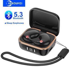 Fon Telinga Bluetooth 5., Fon Kepala Tidur, Alat Dengar Wayarles, Dalam Telinga, Stereo HiFi, Pengurangan Bunyi, Fon Telinga, Serasi dengan Xiaomi,  dan Huawei headphone earphones Audio Bateri Mic Amplifier Speaker earbuds airpods black