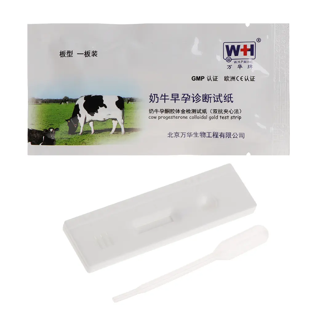 Disposable Pregnancy Test Set Include Plastic Dropper Test Device Progesterone Colloidal Test Strip for Cow