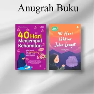 Paket 2 Buku 40 Hari Menjemput Kehamilan - 40 Hari Ikhtiar Jalur Langit ( Isi 2 Buku )