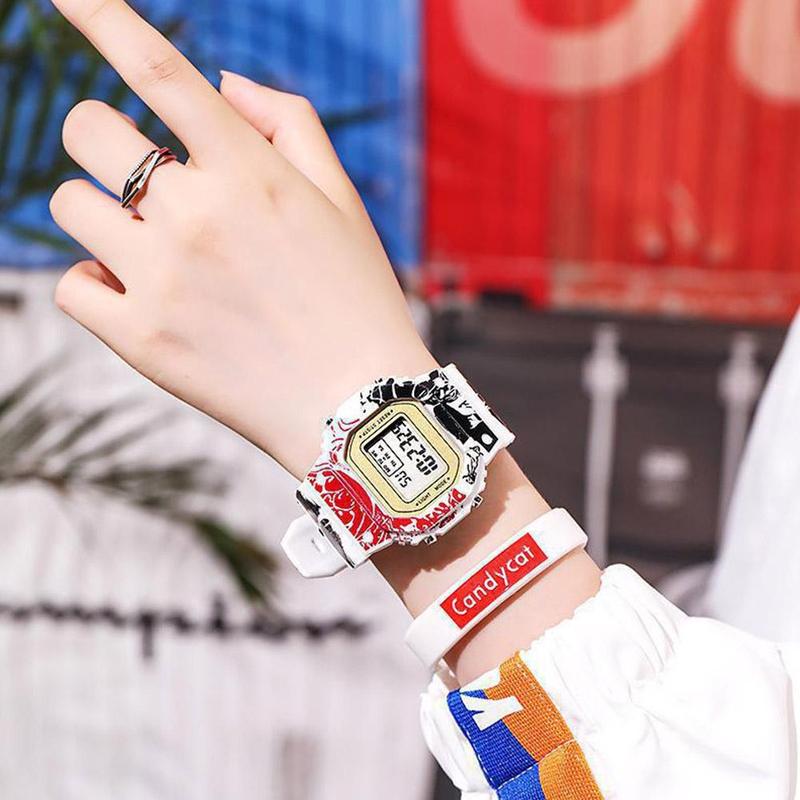Product Introduction of Jam Tangan Sukan Lelaki, One Piece, Jam Tangan Elektronik Berkilau, Jam Fesyen Digital Lelaki, Hadiah Hebat, F0K5 31