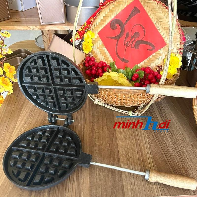 Loại 1 I Khuôn Bánh Kẹp Tàn Ong Chống Dính - Khuôn Nặng 1300g / Khuôn Bánh Kẹp Cuốn, Bánh Ốc Quế - Khuôn Chống Dính cao cấp Nặng 950g
