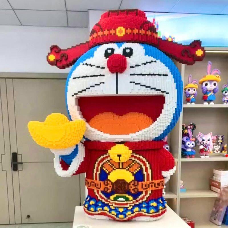 Mô hình lắp ghép 3D thần tài, Doraemon thần tài