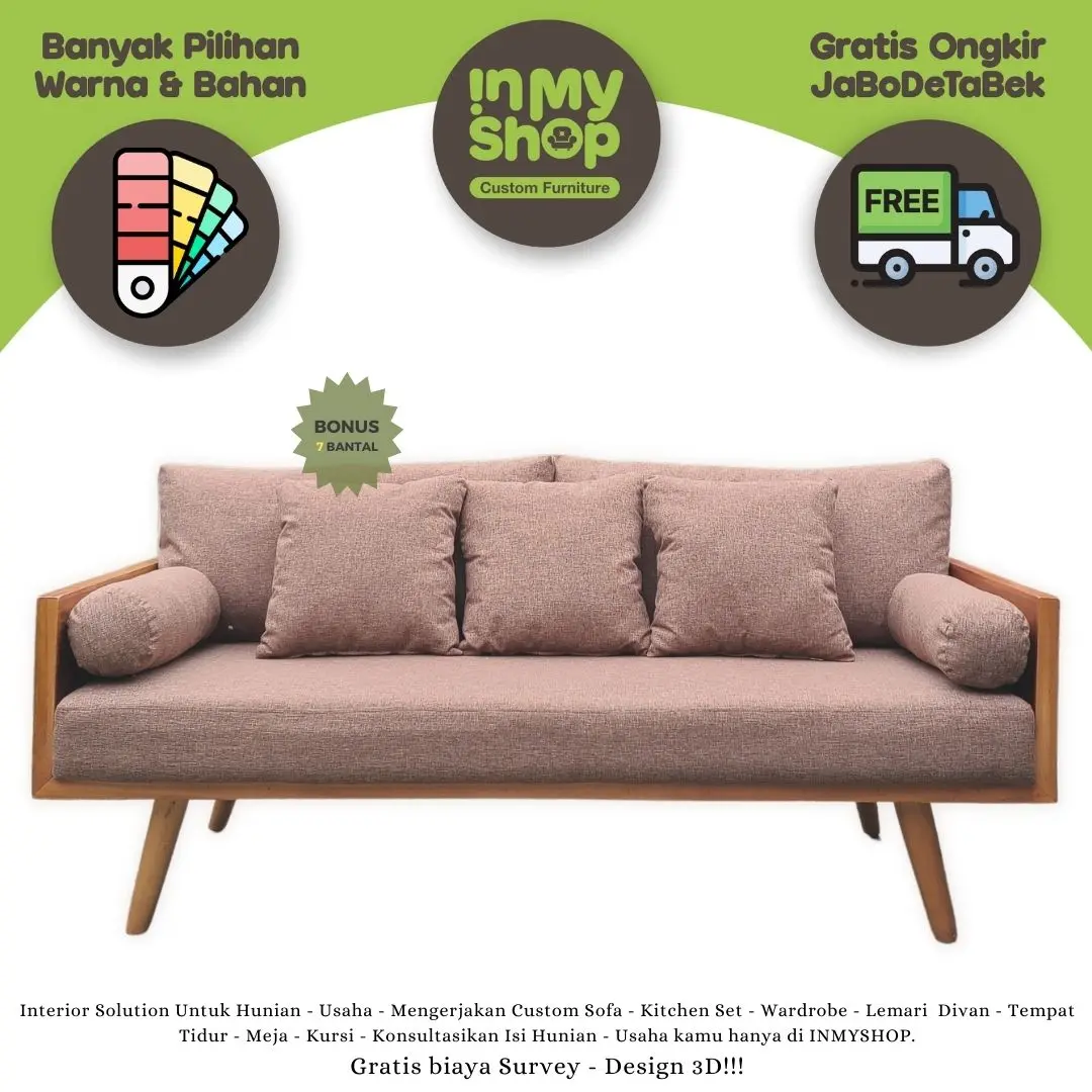 Sofa Kayu Minimalis - Yoonaa ruang tamu