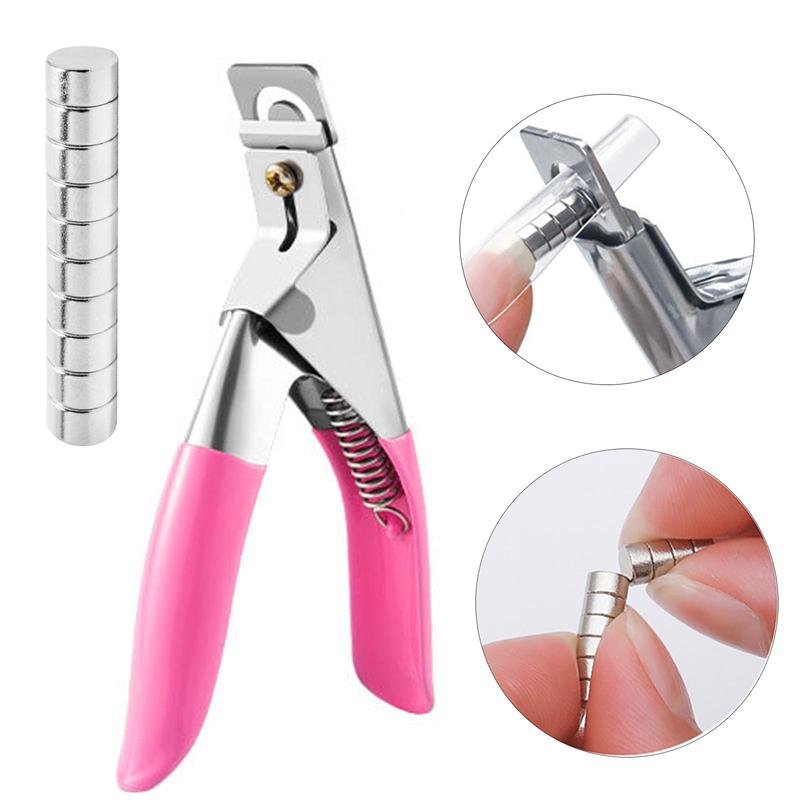 Product Introduction of Stainless Steel Nail Clipper, 1 Count Portable U-shaped Nail Trimmer with 10pcs Nail Measuring Magnets, Professional Manicure Tool for Home & Salon Use, Valentine's Day Gift, Gifts for Girlfriend, Nail Nippers, Nail Tech Supplies, Nail Care 4