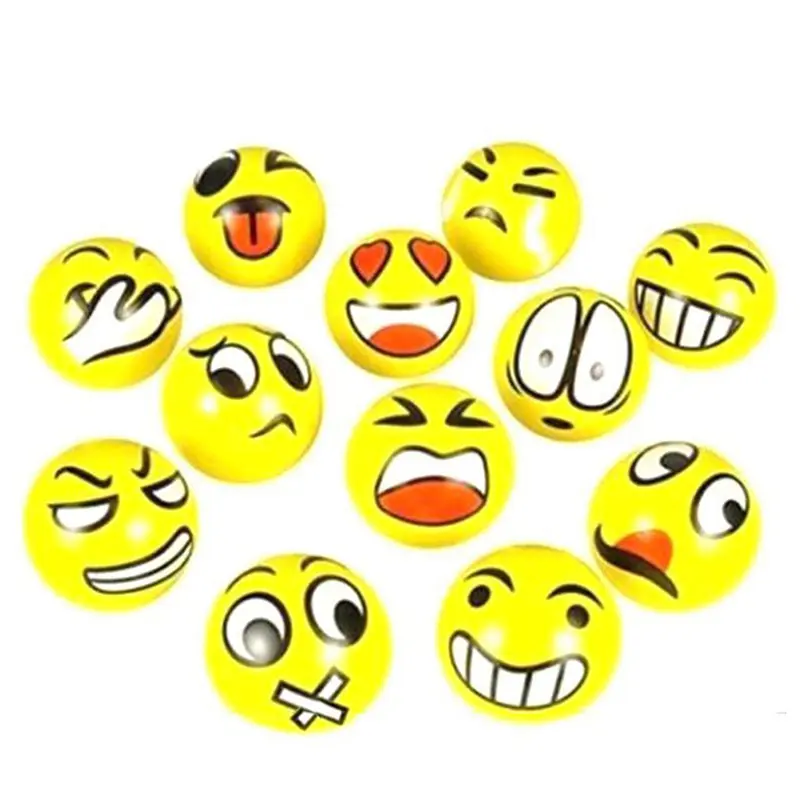 12 pieces of pressure relief smiley face ball pinch ball