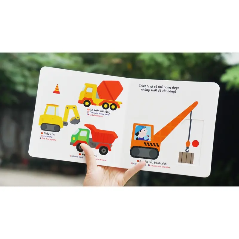 Sách Đa Tương Tác - Chuyển Động Thông Minh Đa Ngữ Việt - Anh - Pháp - Dành cho trẻ từ 0 - 6 tuổi - Đinh Tị Books 3