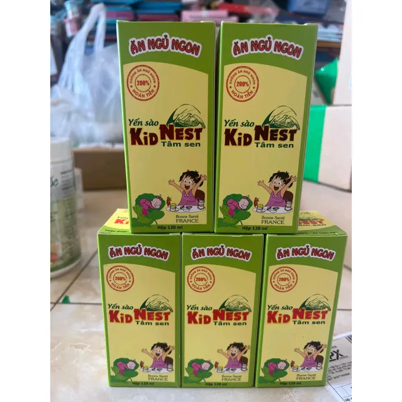 Siro Kid nest tâm sen chai 120ml từ yến sào giúp bé ăn ngủ ngon an toàn hiệu quả giá tốt 4