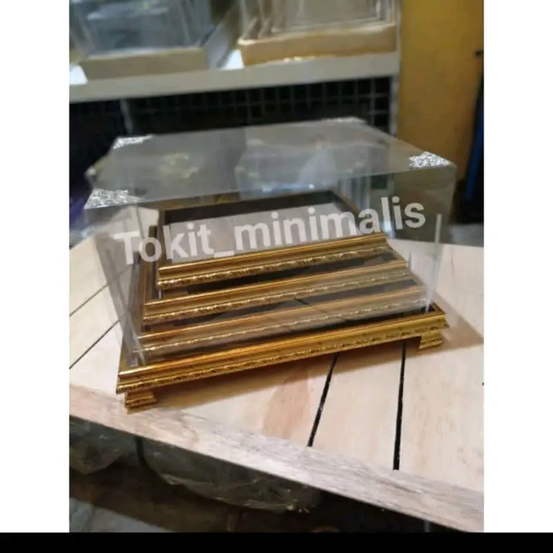 Kotak Hantaran Pengantin Frame Fiber Isi 4 Bok Elegant Tempat souvenir pernikahan kotak seserahan nikah buket wisuda 4