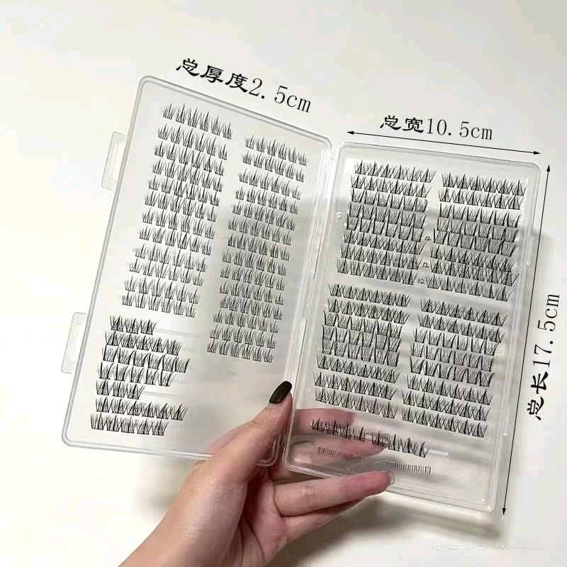 Hộp đựng lông mi giả, miếng silicon dính giữ form mi, album đựng mi, đá dán, kích mí