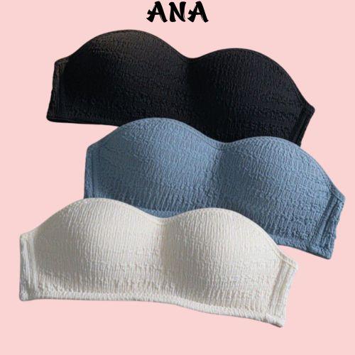 Áo Ngực Không Dây Đệm Mỏng - Áo Lót Nữ Cúp Ngực, Không Gọng Mặc Được Có Dây ANA B07 Bra Cotton