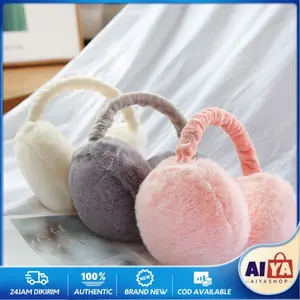 Earmuff Penutup Telinga Anak Dewasa Polos Bulu Anti Bising / Ear Muff Lembut Lipat Tetaplah Hangat
