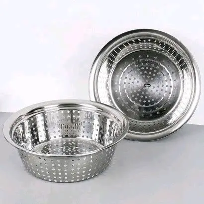 Rổ inox 32cm dày cứng đựng rau củ quả
