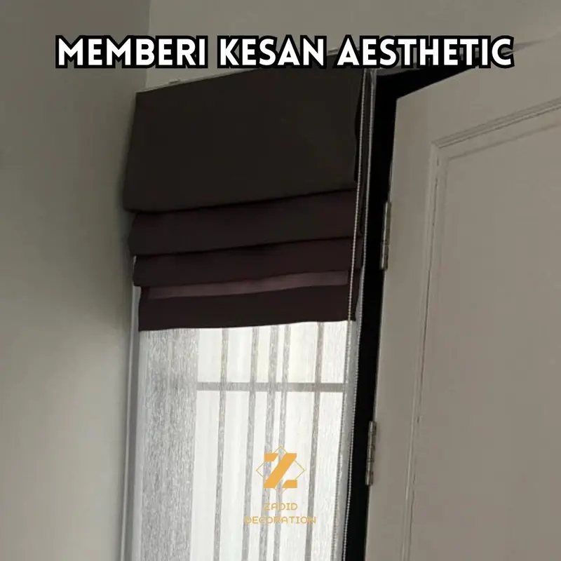 Roman Shade Kain - Tirai Lipat Gorden / Krey Minimalis - Roman Blinds - Blinds Custom Kain Kain Kain 3
