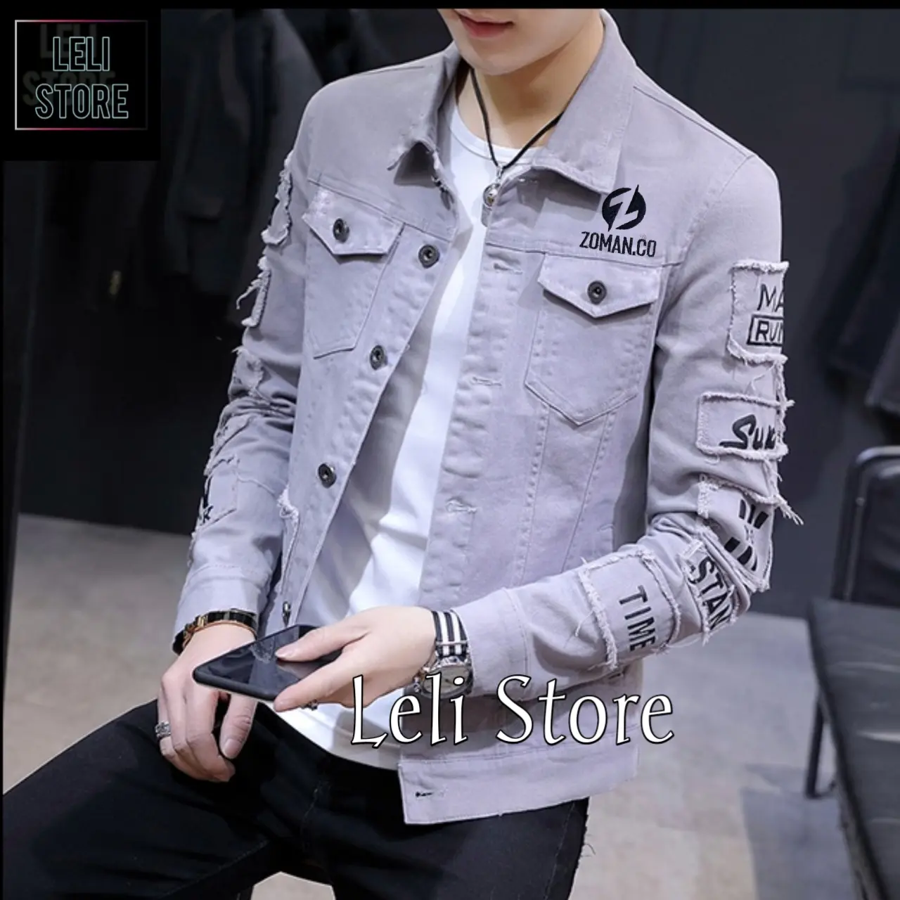 Jaket Jeans Denim Stan Time, Jaket Bordir Best Seller Jaket Jeans Terbaru