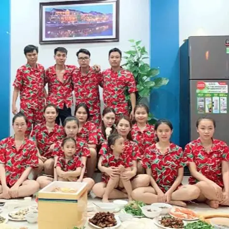 BIGSIZE (7 - 120 KÝ) - SÉT BỘ ÁO QUẦN GIA ĐÌNH HẤU ĐỎ NAM NỮ ĐỀU MẶC ĐẸP, VẢI KATE THÁI 0