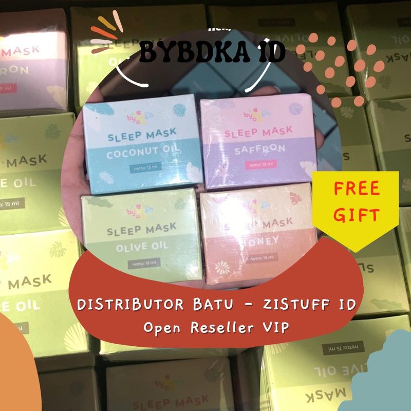 BYBDKA Sleeping Mask Bybdka SleepMask Bybdka id Berjerawat Bruntusan Berminyak Mencerahkan Saffron Honey Olive Oil Coconut Oil 1