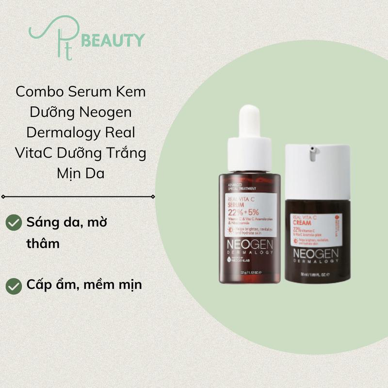  Serum & Kem Giúp Mờ Thâm Sáng Da Vitamin C 22% Neogen Dermalogy 