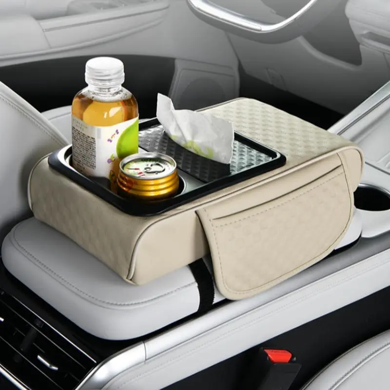 Car Center Console Storage Box, Car Center Console Tissue Cup Holder, Multifunctional Car Storage Box, Car Interior Accessories