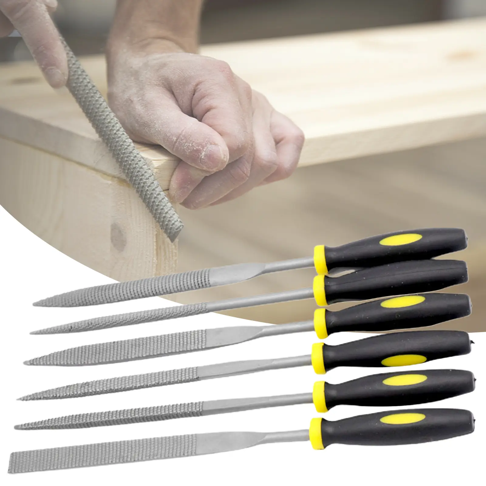 6Pcs Multifunctional Wood Rasp File High Temperature Hardening Widely Used Workshop Equipment Woodworking File for Home