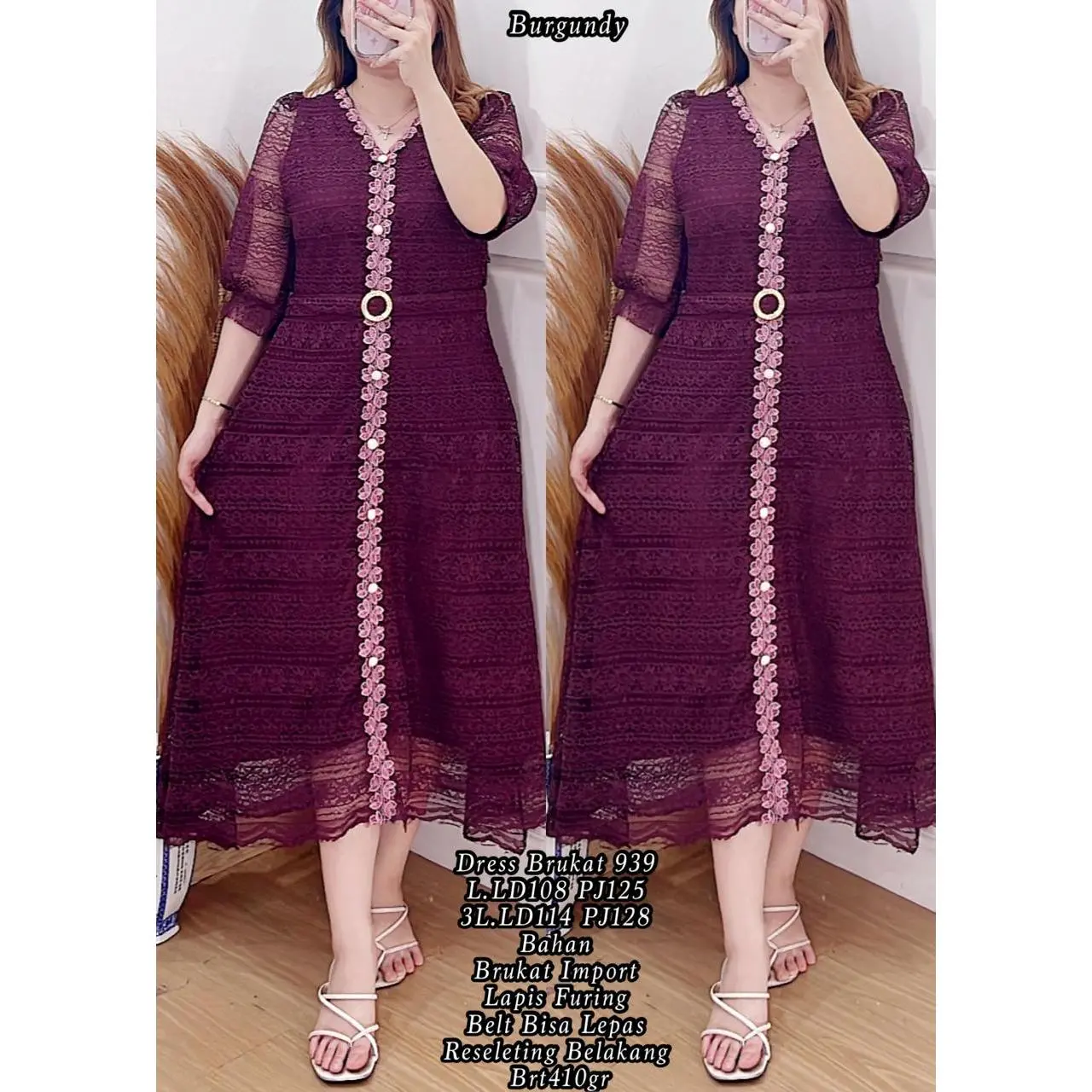NEW DRES WANITA BRUKAT 939 BRUKAT IMPORT