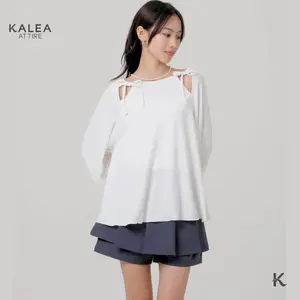 Vivi top knit by kalea attire  | Atasan off shoulder Knit Wanita Korean Top | Baju Knit Wanita Lengan Panjang Basic Long Sleeve | off shoulder top knit | atasan pantai wanita | sabrina top knit