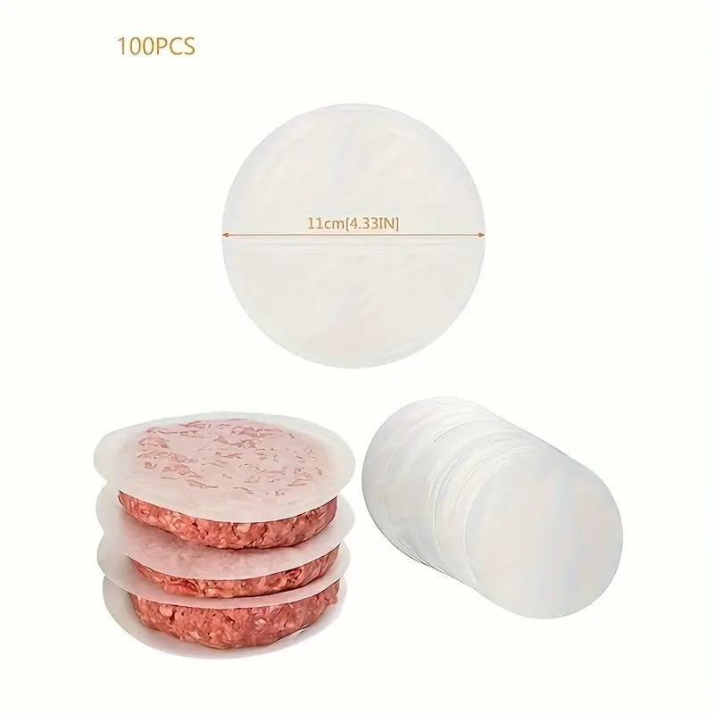 Round Baking Paper (100pcs), Non-stick Oil-proof Baking Paper, Heat Resistant Barbecue Paper for Oven, Grill, Baking Utensils, Kitchen 1