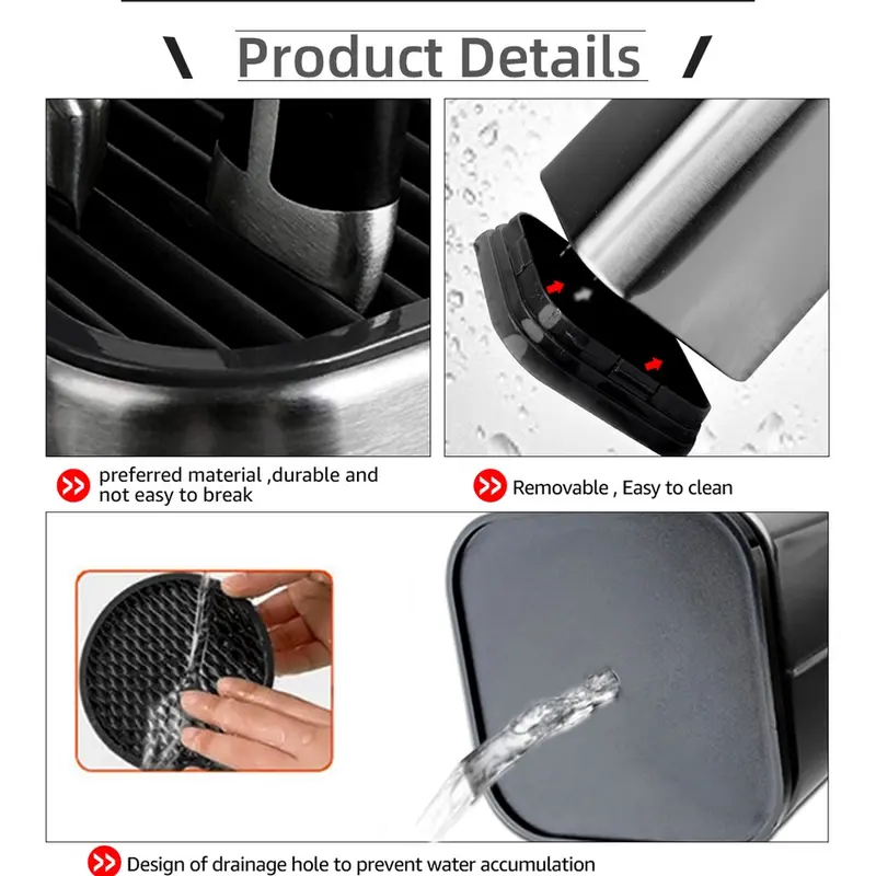 Holder Stainless Steel Tempat Pisau Dapur Sendok Spatula 2