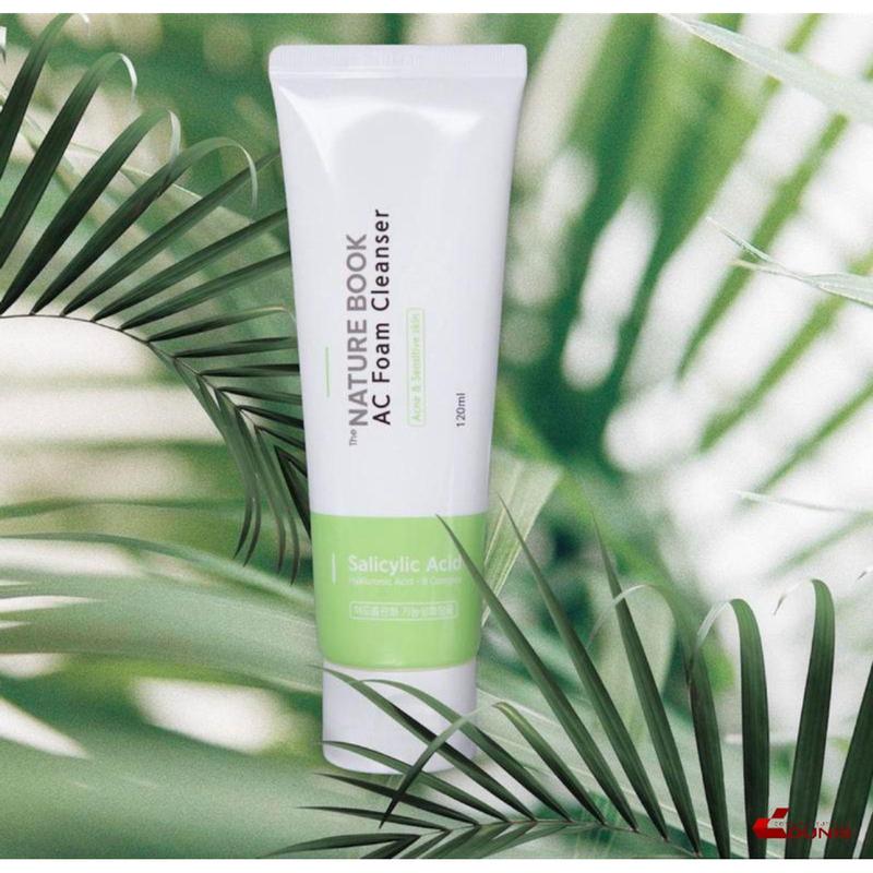 Sữa Rửa Mặt cho da mụn Nature Book Mall Chăm Sóc Da giúp Dưỡng Ẩm Da sáng da dành cho cả nam & nữ  120ml sữa _ 7