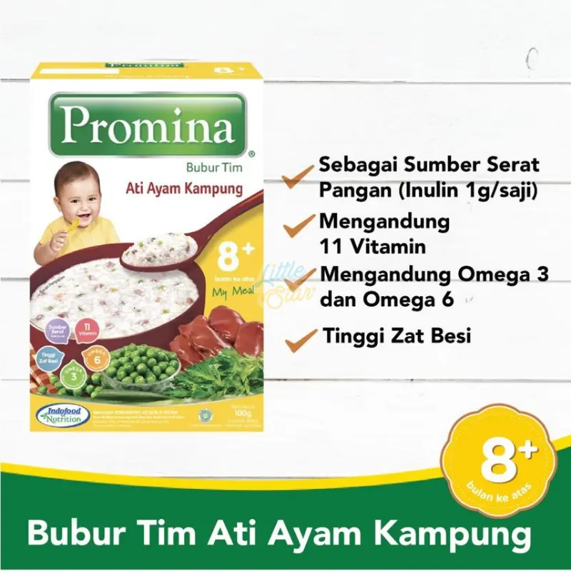 Promina Bubur Reguler 8+ 100 Gr Makanan Mpasi Bayi Instant Newborn Baby Food 6