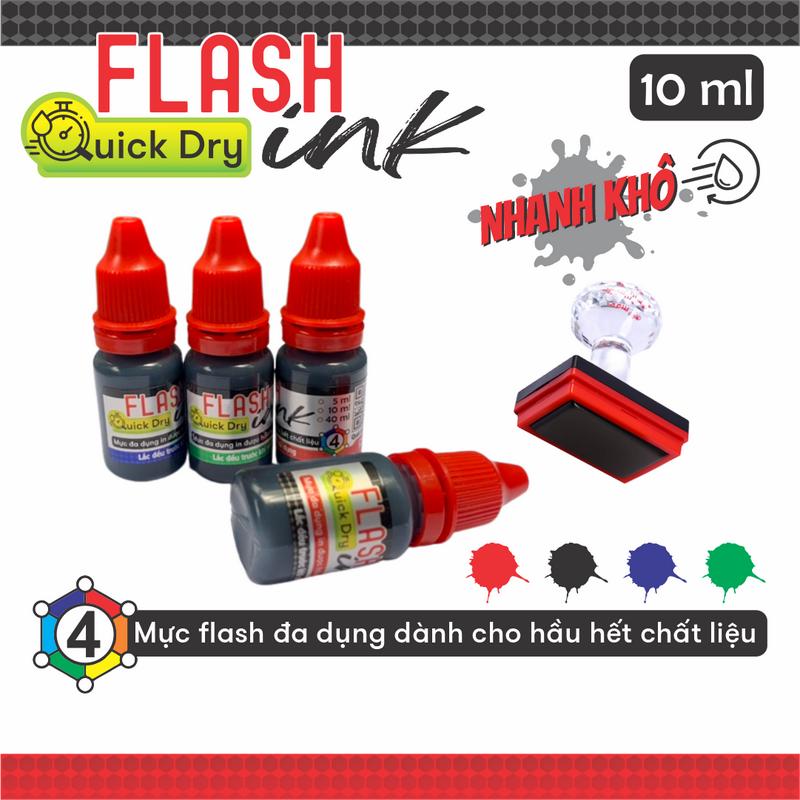 Mực Đóng Dấu Dành Cho Con Dấu Flash In Lên Nhiều Chất Liệu Nhanh Khô - Mực Số 4