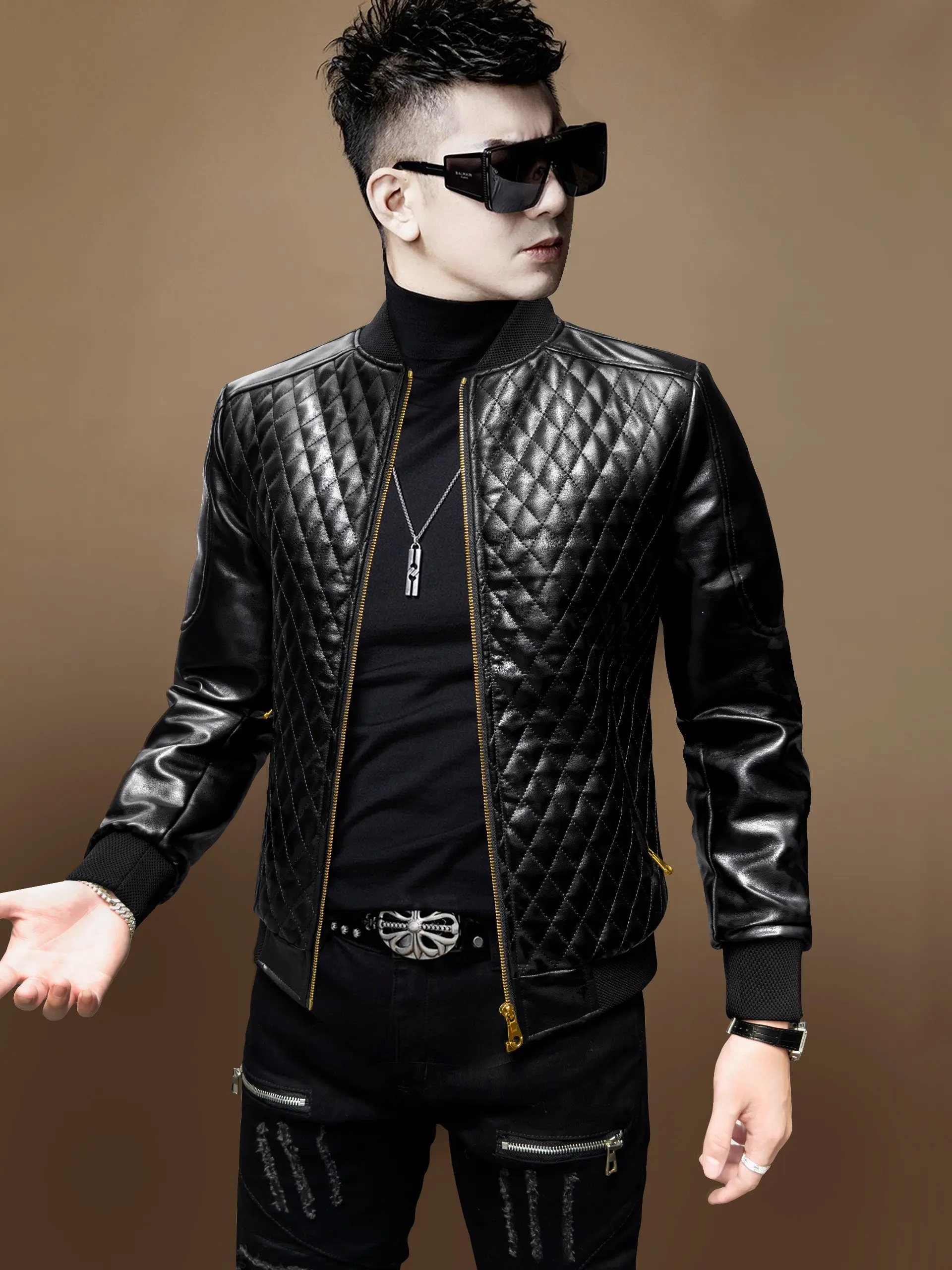 Áo Da Nam Khoá Đồng Hoàng Gia Luxury Siêu Đẹp