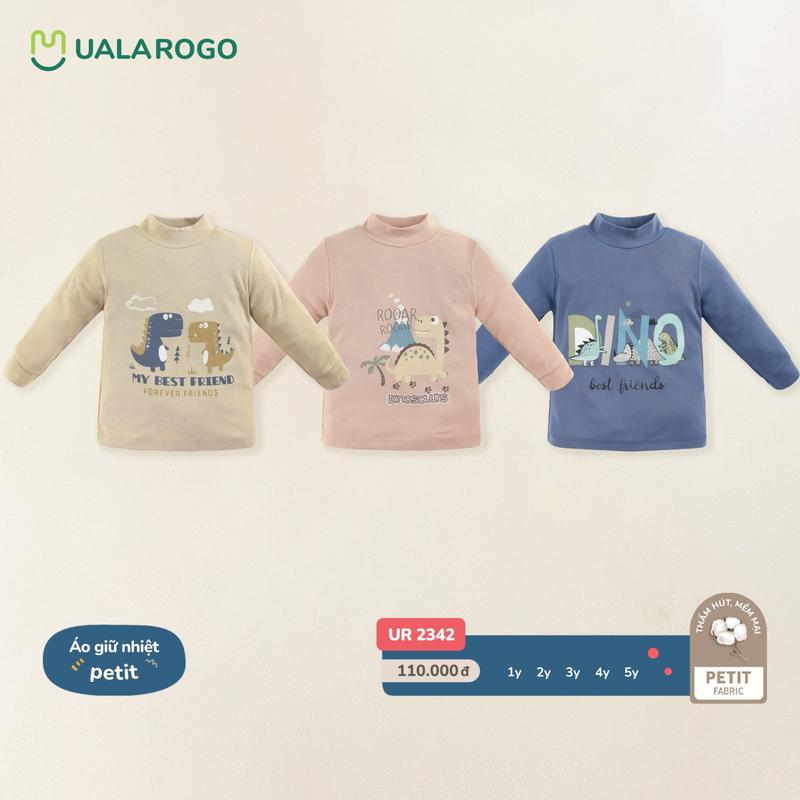 Product Introduction of Áo Giữ Nhiệt In Hình Khủng Long Đáng Yêu Chất Liệu Petit Mềm Mịn Cho Bé Từ 1-5y UalaRogo UR 2342 1