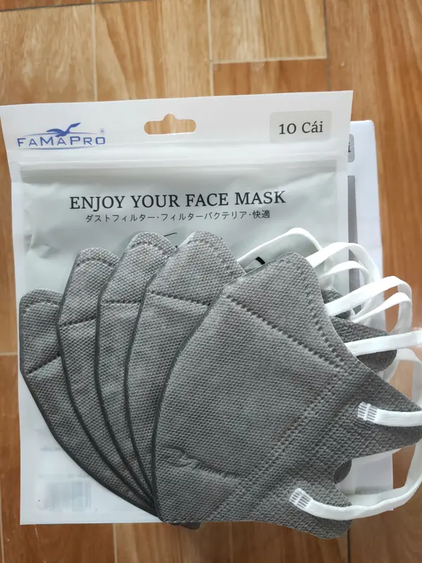 Thùng 100 cái khẩu trang 5D Famapro chính hãng dạng túi zip Nam Phụ Kiện 6