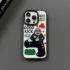 Graffiti Colorful Summer Girl iPhone 15/14 Pro Max Phone Case 11 Cartoon 12 Apple 13 Trendy Ins Style