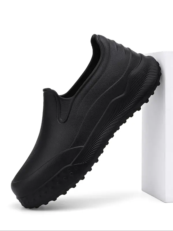 Men's Business Solid Color Slip on Low Top Shoes, 2024 New Style Casual Comfortable Non-slip Work Shoes for Daily Wear, Perfect for Men for Outdoor & Indoor 2