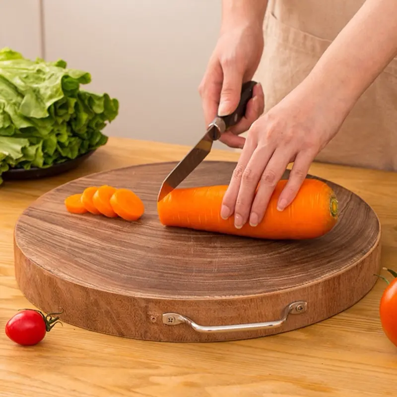 Thớt gỗ nghiến  DK28cm ( chuyên thái lát ,băm chặt,  dùng gia đình ) xanh1 an toàn cho máy rửa bát thot nghien tay bac th ớ t _ ng hiến 4