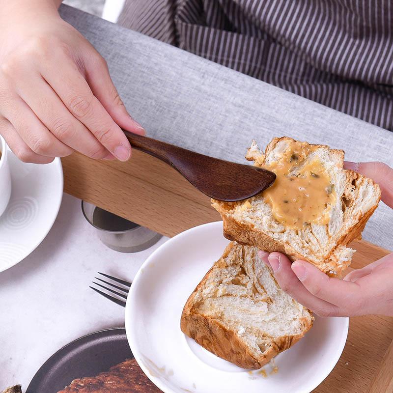 Product Introduction of 4Pcs Jam Spreader Jelly Cheese Butter Spreaders 6 Inch Wooden Condiment  Sandwich Mini Spatulas For Kitchen Stirring Mixing 17