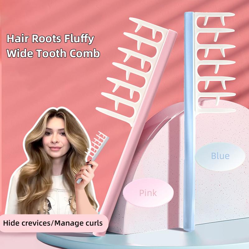 Hairroot Fluffy Comb Wide Toothed Styling Comb Hide Hairline - TikTok ...