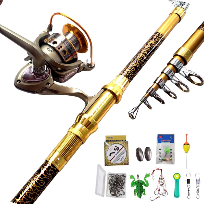  Bộ Cần Câu Máy Rút Gọn Kèm Máy Và Phụ Kiện Dài Từ 2m1- 2m1 2m7,3m0 3m6 Câu Cá Fishing 
